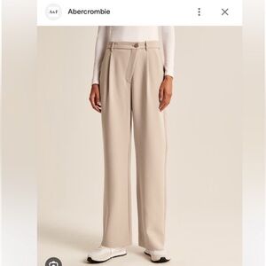 Abercrombie & Fitch Women's Beige Wide Leg Pants